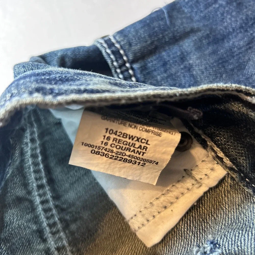 Wrangler 20X Competition Boys Jeans 16 Regular Dark Wash Straight Leg 1042BWXCL